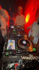 Nightclub DJ set draws crowd in Sofia Bulgaria