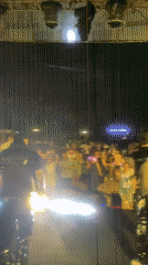 Live band plays outdoor night concert in Serik, Turkey