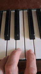 Piano practice session with everyday object photography