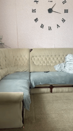 Morning domestic life and construction activity documented in Baranovka