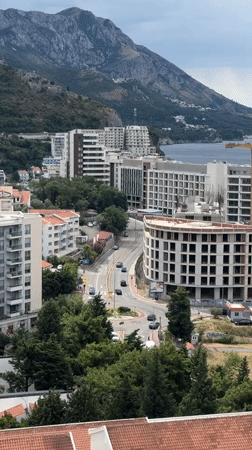 Coastal morning on the Budva Riviera, views and downtime