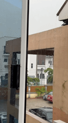 Heavy rainstorm hits Igboefon, Nigeria during morning hours