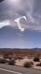 Desert landscape with unidentified object filmed in Whitewater