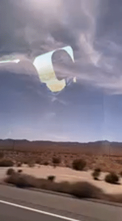 Desert landscape with unidentified object filmed in Whitewater