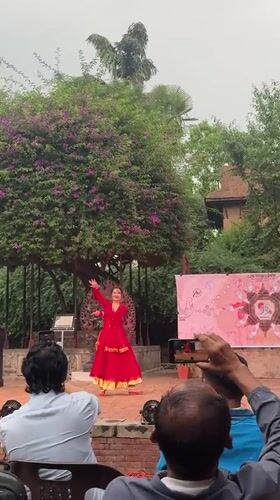 Traditional dance performance captivates audience in historic Lalitpur courtyard