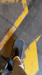 Skateboarder captured on video navigating Barcelona streets
