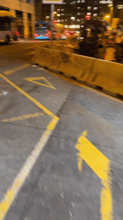 Skateboarder captured on video navigating Barcelona streets