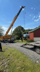 Crane lifts truck cab in Kapreshumi yard operation