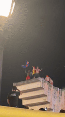 Barcelona erupts in late-night celebrations behind Spanish flag