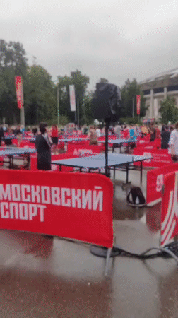Moscow Sport hosts outdoor table tennis event in public square