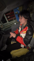 Woman in racing jacket captured on video in Sofia