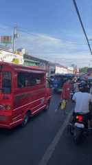 Morning fruit market bustling in Davao City Philippines