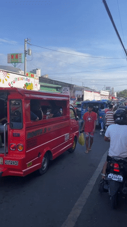 Morning fruit market bustling in Davao City Philippines