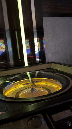 Electronic roulette wheel spinning at Sevlievo casino
