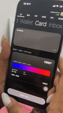 Person tests Collective Memory wallet app in Sukawati