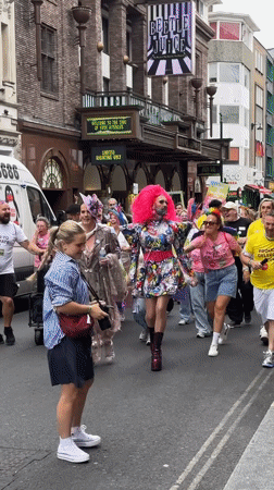 London Pride parade day, street scenes and celebration