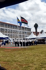Formal ceremony with uniformed participants held in Embu, Kenya
