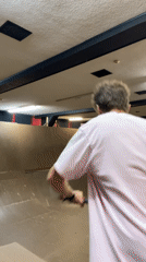 Scooter session at an indoor wood skatepark in Bluewater