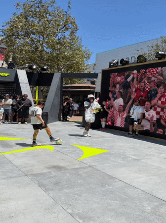 Soccer fan zone pops up at an LA outdoor plaza
