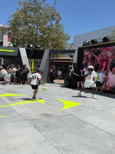 Soccer fan zone pops up at an LA outdoor plaza