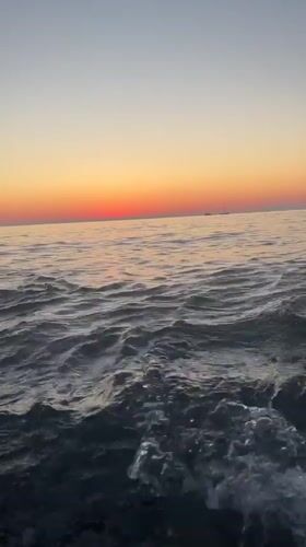 Sunset on the Tyrrhenian Sea, with a courtyard detour