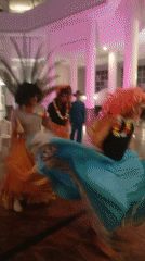 Cultural event with traditional dress and performances in Venezuela