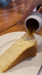Early morning cheesecake service documented at Nha Trang cafe