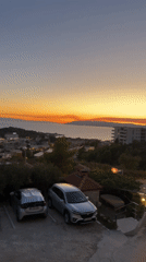 Adriatic sunset over Makarska, multiple angles, one evening.