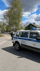 Police checkpoint operation observed in Yamyshevo, Russia