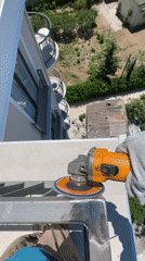 Metal rail maintenance work observed in Čanj, Montenegro