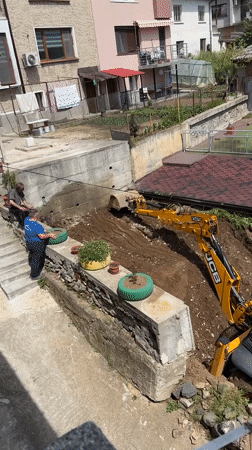 Construction work and daily life captured in Zlatograd, Bulgaria
