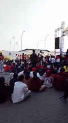 Outdoor stage event draws crowd for live performance