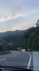 Evening drive through mountainous Golubovići road captured on dashcam