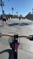 Barcelona scenes: mountain biking and docked sailing ship observed