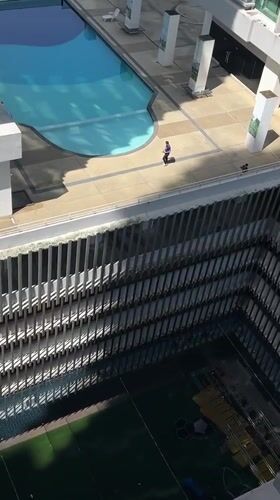 Aerial footage captures Kuala Lumpur residential complex basketball court