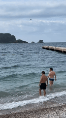 Morning fitness and beach activities observed in Budva