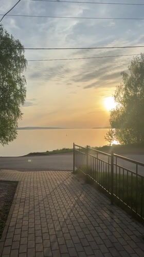 Sunset over lake captured by witnesses in Osa, Russia