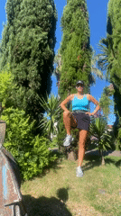 Morning stretching session at Sochi's Arboretum