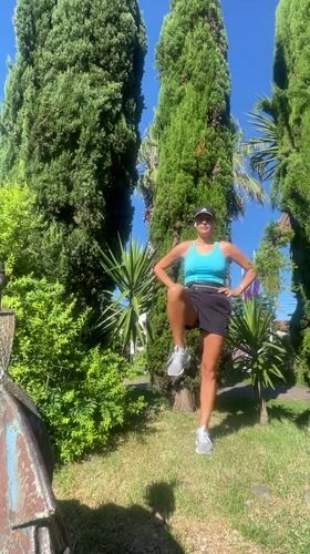 Morning stretching session at Sochi's Arboretum