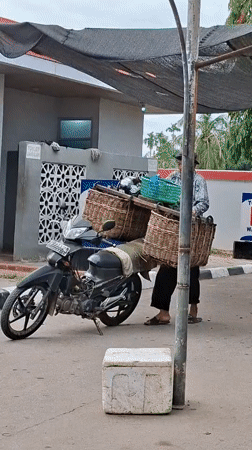 Goods on the move in rural Keudebayu, Indonesia