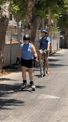 Lazy Saturday morning on a Tel Aviv pedestrian walkway