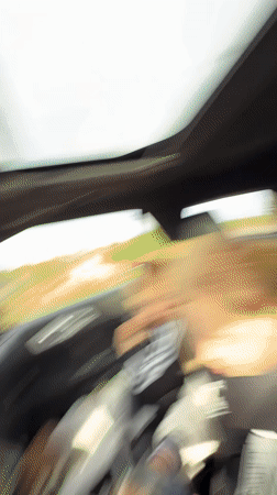 Woman and children photographed in car in Bronnitsa