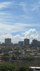 Rapid weather change captured over Ciudad Guayana apartment buildings
