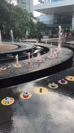 Burnaby urban snapshots: fountains, transit architecture, and street life
