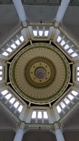 Inside Lhokseumawe's grand mosque, plus surrounding city streets