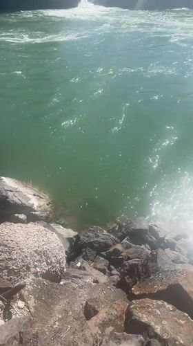 Waterfall footage captured near American Falls, Idaho