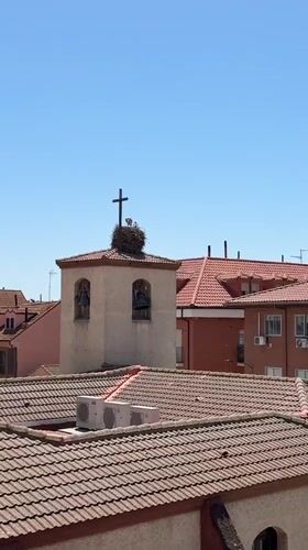 Bell tower with cross documented in Spanish town