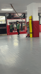Boy falls during rope climbing exercise at Turkish gym