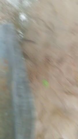 The media file depicts a close-up, shaky view of a wheelbarrow filled with water. The wheelbarrow appears to be made of metal and shows signs of rust and wear. The water inside is murky and reflects the surrounding environment, which is a blur of brown and green. In some frames, parts of a person's feet are visible, wearing sandals. The scene suggests an outdoor setting, possibly in a rural area, given the earthy tones and the presence of a wheelbarrow used for manual labor. The lighting is somewhat diffuse, indicating it could be daytime, but it's difficult to determine the exact time or weather conditions due to the poor quality and motion blur. There is no visible text in the media file. The overall impression is one of a practical, perhaps laborious, task being undertaken in a natural, unrefined environment. The activity appears to be the movement or handling of water using the wheelbarrow. There are no strong emotional cues conveyed due to the abstract nature of the footage.