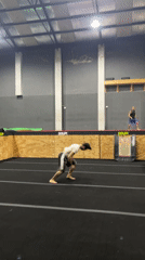 Late-night gymnastics training session documented at Buenos Aires facility